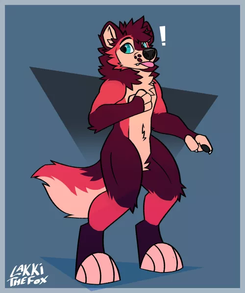 Blep (Art by @LakkiTheFox)