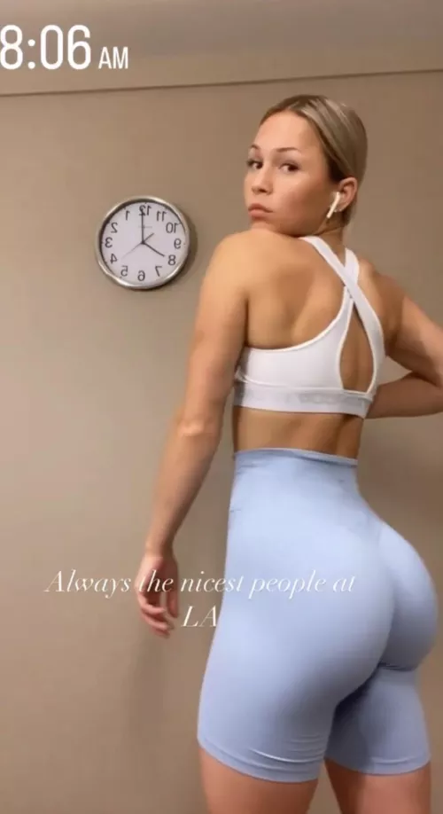 blue shorts