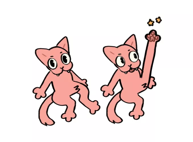 I love when cats do the leggy thing//art by me @flowfells on twitter