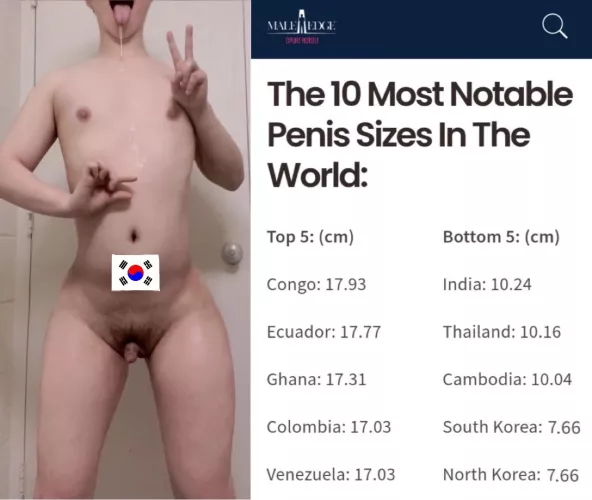 l am from the country with worId’s smaIIest pp, so shamefuI aww🇰🇷🤏