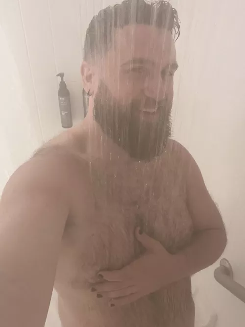 Time to clean up this shweaty bear!