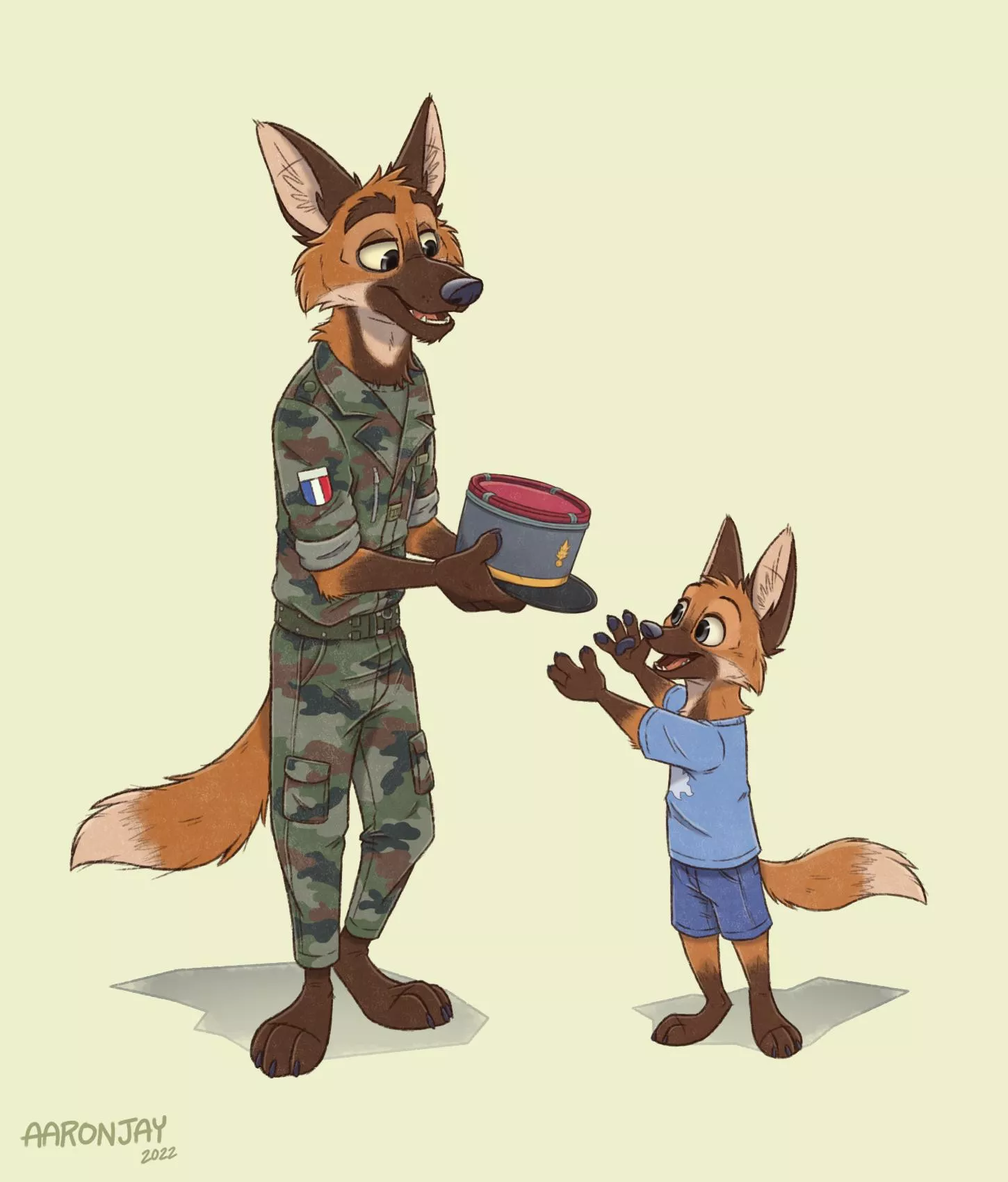 Colonel Voracier & son - art done for me by AAR0NJAY, link and desc/story below