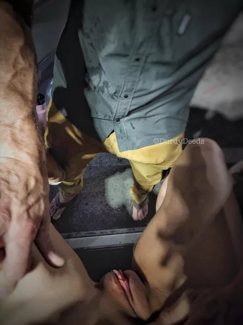 Met my wife at a local parking lot and couldn’t keep my hands out of her #FatPussy! I made her cum sever times while siding on the seat with the door open….and she squirted all over my work clothes. Such a good girl for daddy! 😈💦💦💦💦 #F