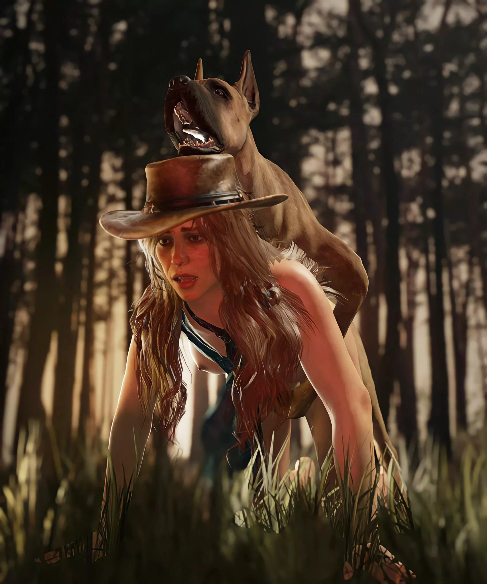 Sadie Adler becomes a dog’s fucktoy (Red Dead Redemption) [warrenthim]