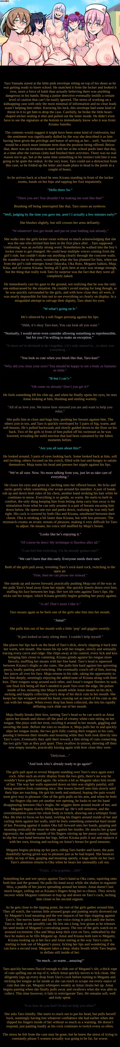 The YanSim Harem. [Request] [2200+ words] [Yandere Simulator] [harem] [5 girls] [nursing] [paizuri] [blowjob] [cunnilingus] [cum swap] [fingering] [cowgirl] [creampie]