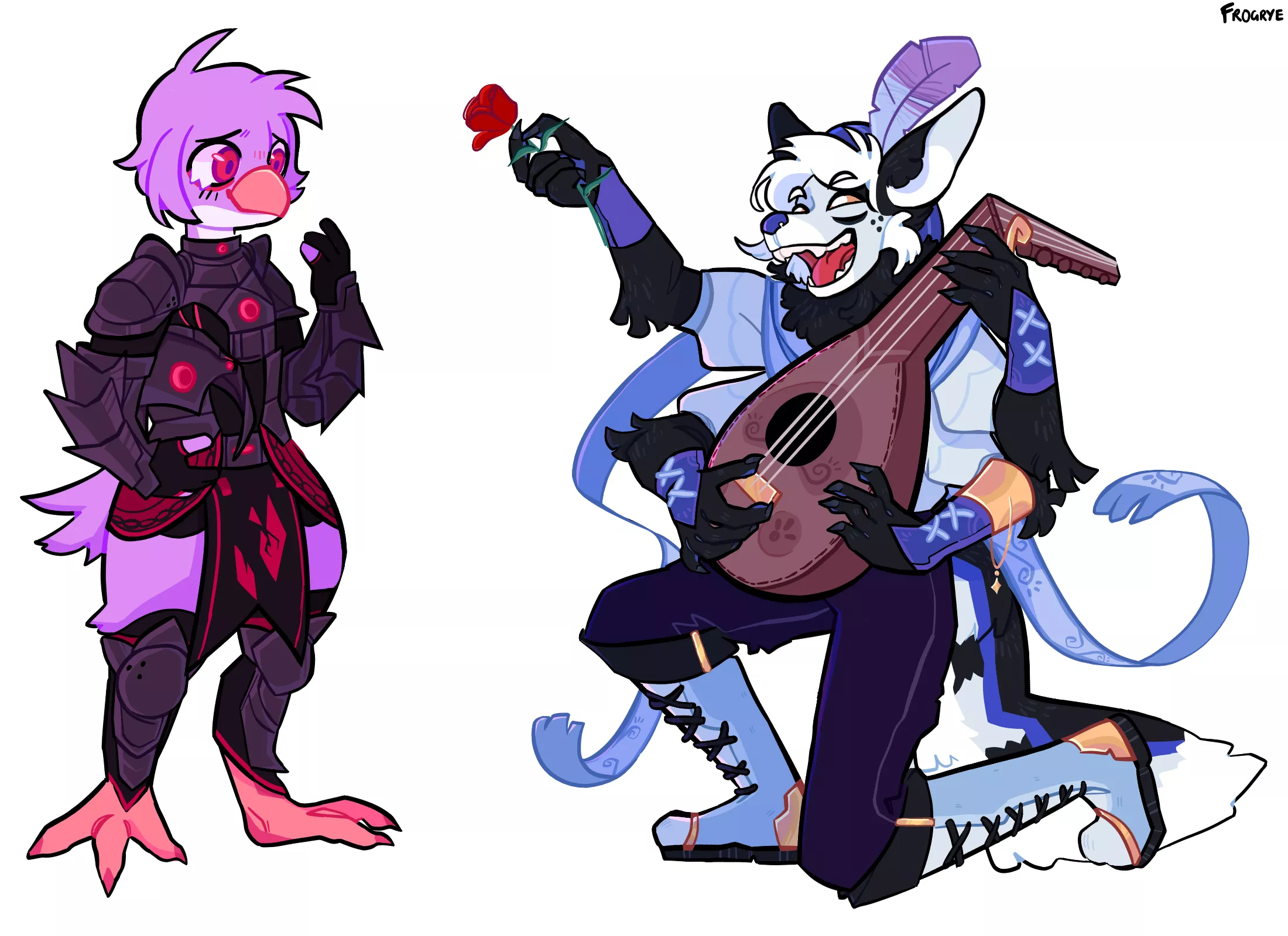 a rose for u >:0c 🌹!!! (characters belong to @/spookyflan)