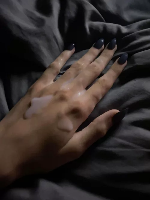 He exploded all over my pretty little clumslut nails… who’s next? ;)