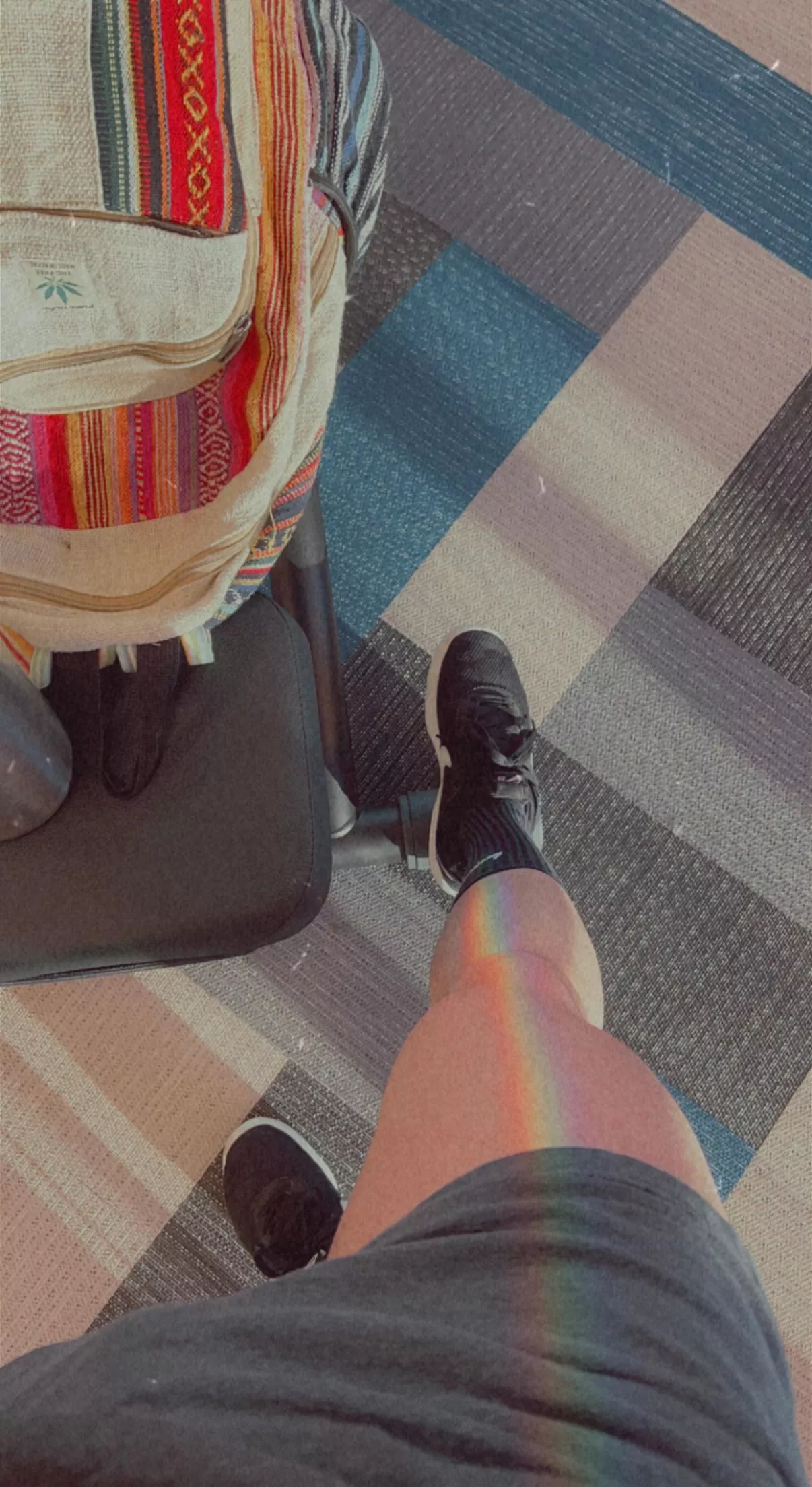 Just a little tease ☺️ liked the rainbow reflecting off my thighs too🌈