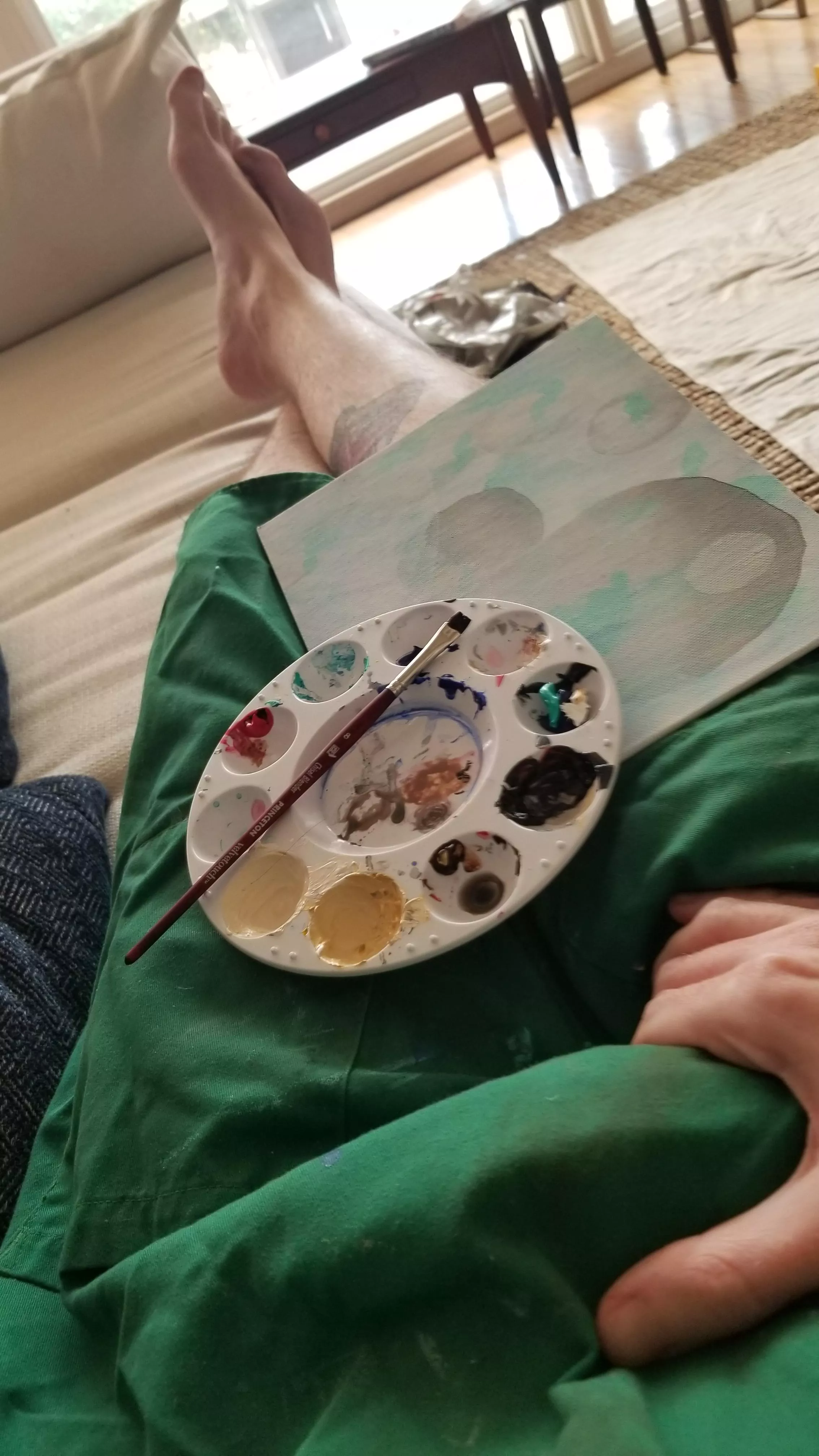 Go ahead, guess what's under my smock.