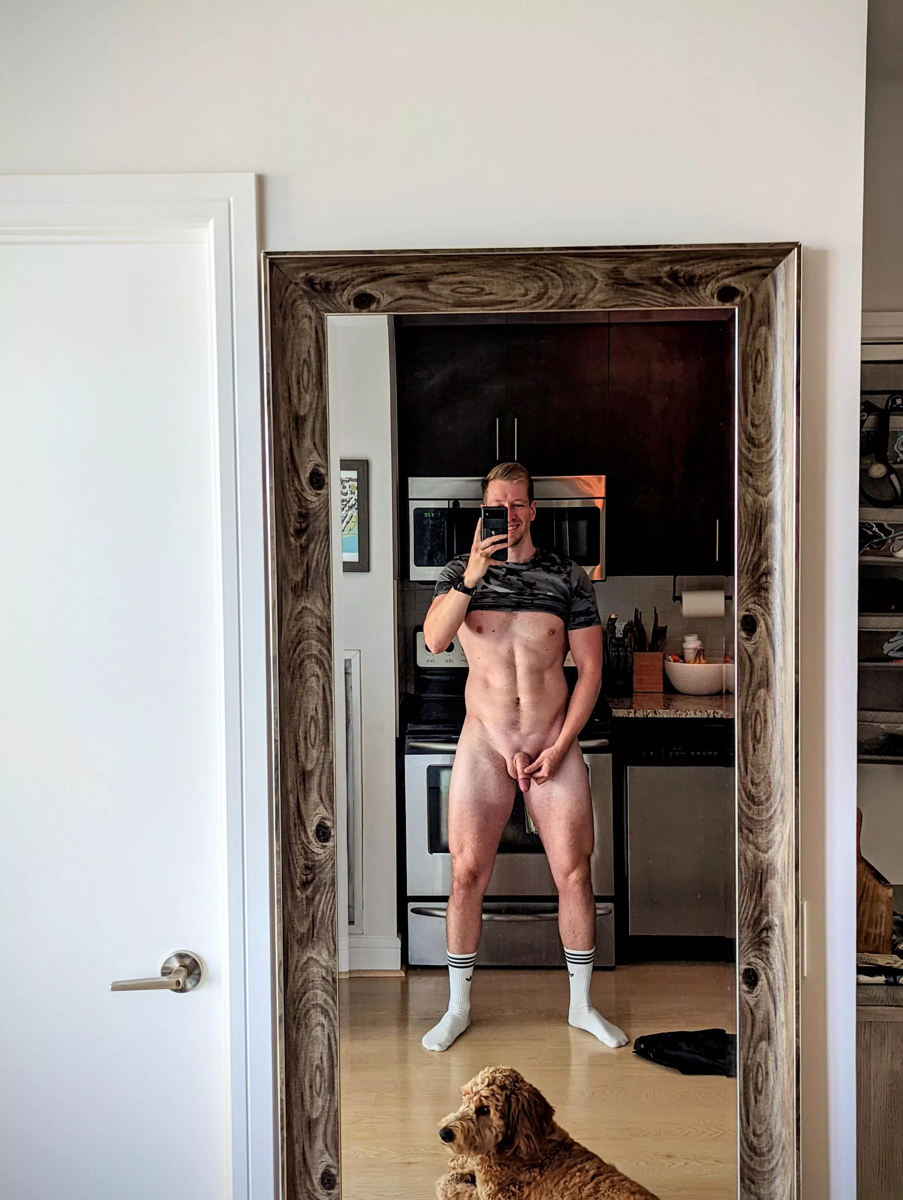 Trying to take thirsty pics, but someone didn't get the hint