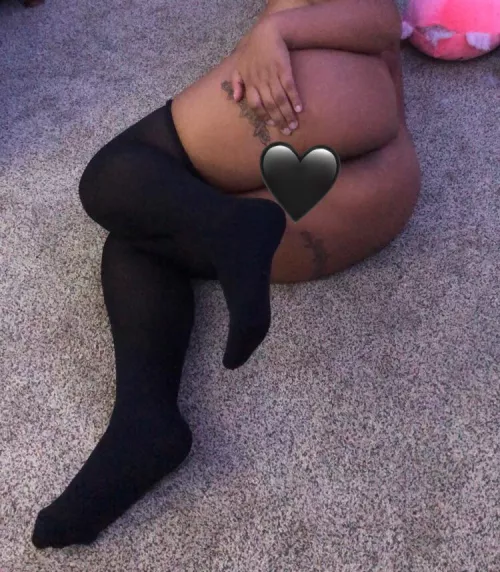 Who wants to take these thigh high socks off of me? Lick on what’s under them 😚