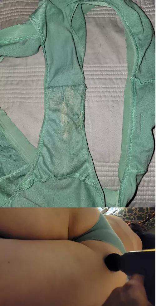 Wifes panties after getting a massage