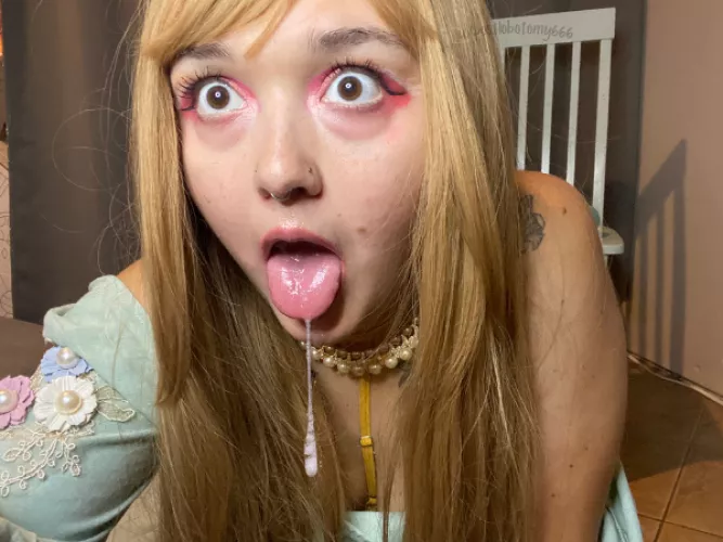 You better be able to catch, but no hands. Use your mouth, only. Catch it.