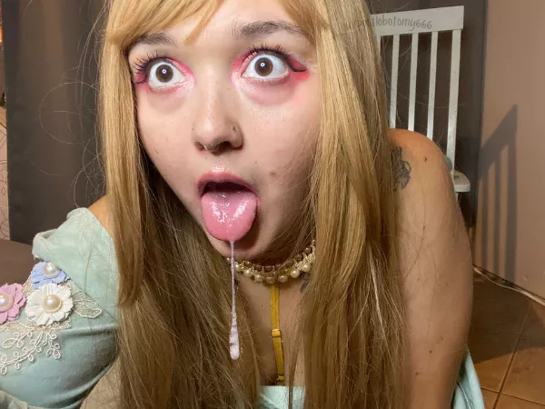 You better be able to catch, but no hands. Use your mouth, only. Catch it.