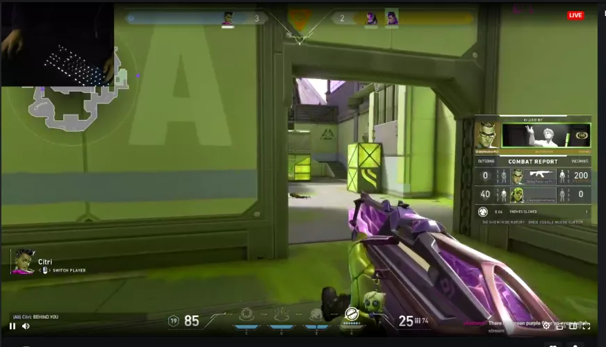 Anyone had this purple green filter on streams?? I havent touched any settings nor can I find them. My screen isnt colorblind only the stream. Everything else is fine.