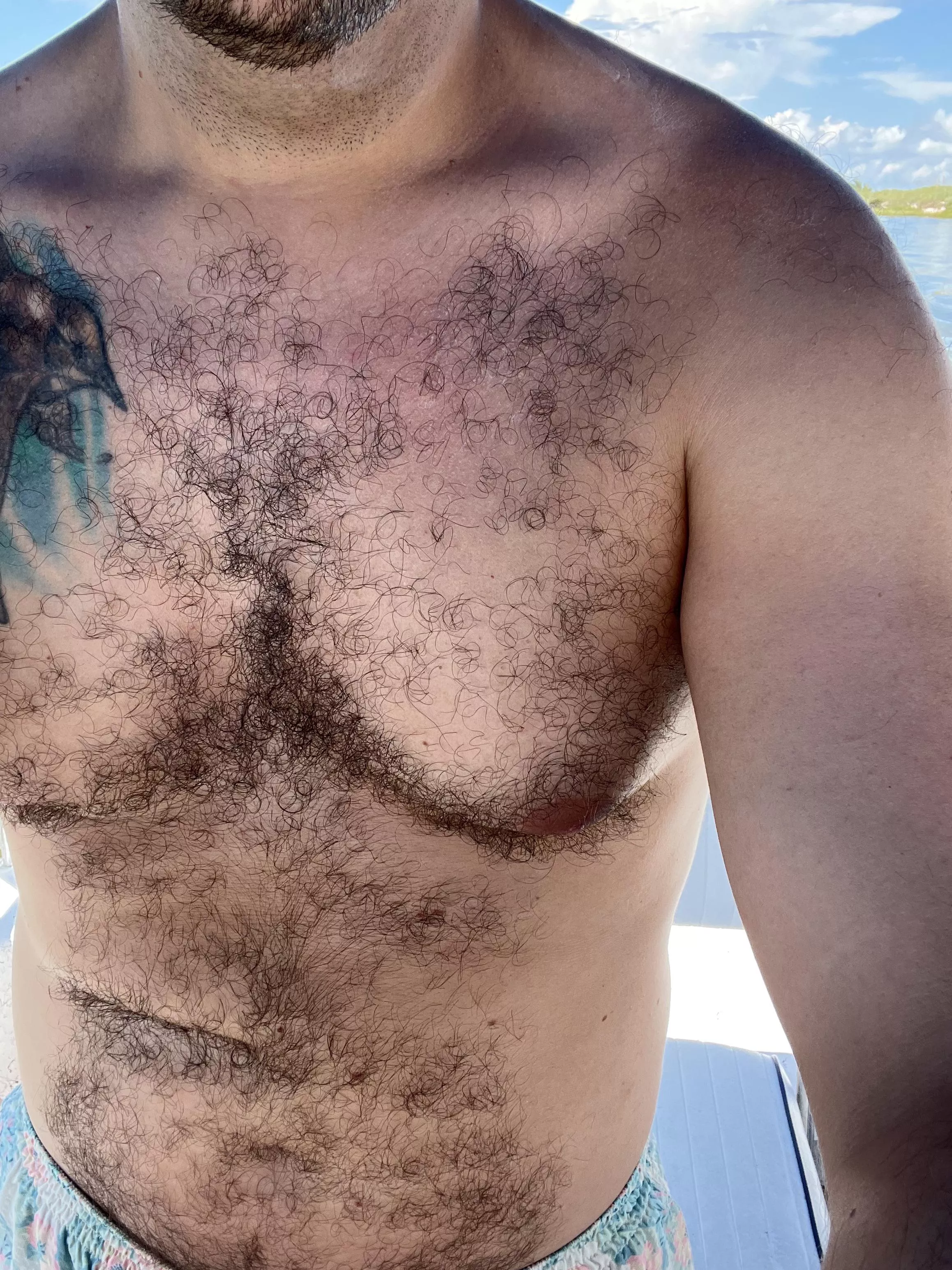 Hairy on boat