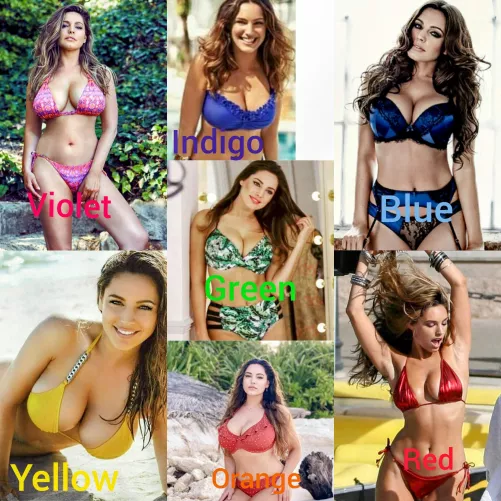 Kelly Brook In All The Colours Of The Rainbow 🌈