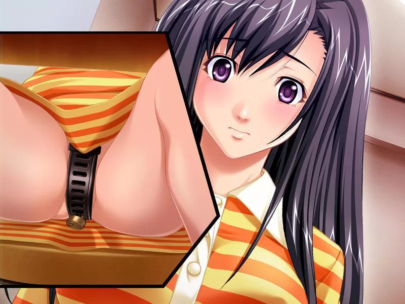 What’s underneath the table, and what’s underneath her skirt