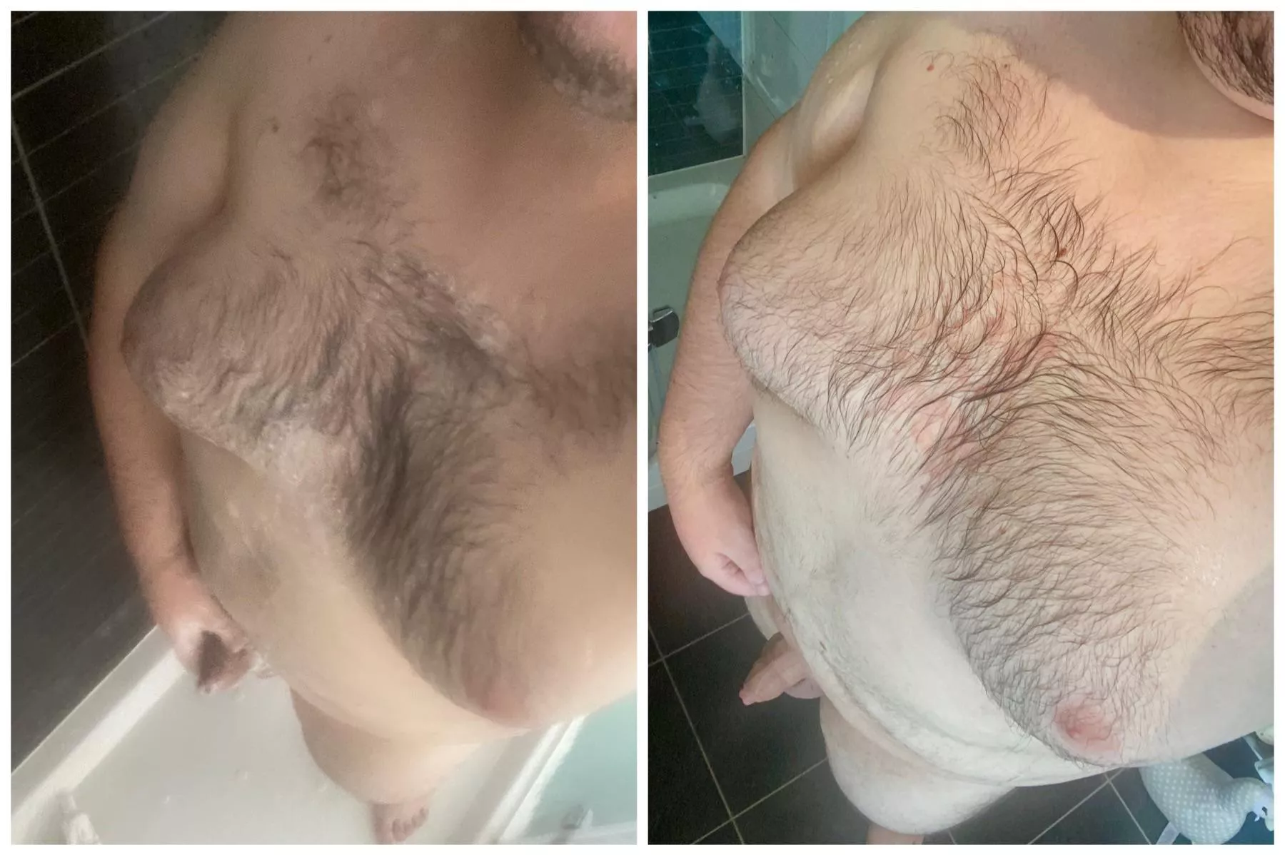 Before or after shower? Before or after shower?