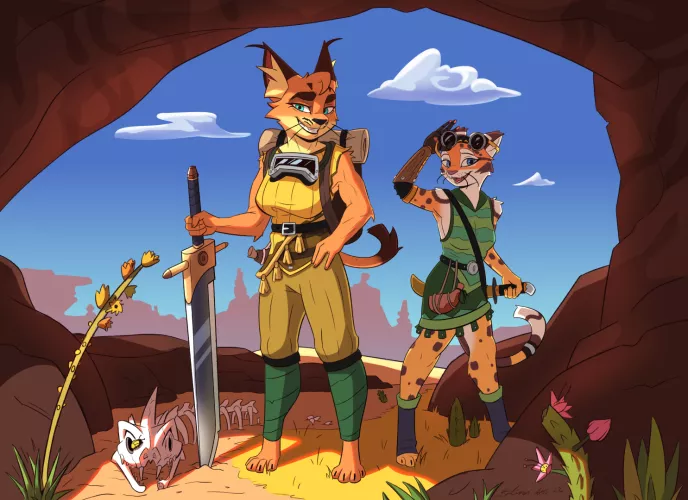 Desert adventure! ~ Art by me 🍪 (ArtsGalinn on Twitter)