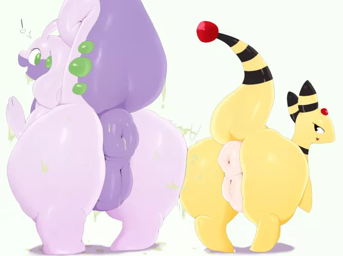 Goodra And Ampharos 💜💛 (Snuckums)