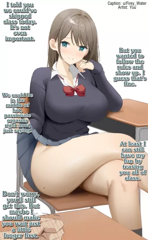 Teasing you for going to class. [Gender Neutral POV] [Teasing] [Slight Exhibitionism]