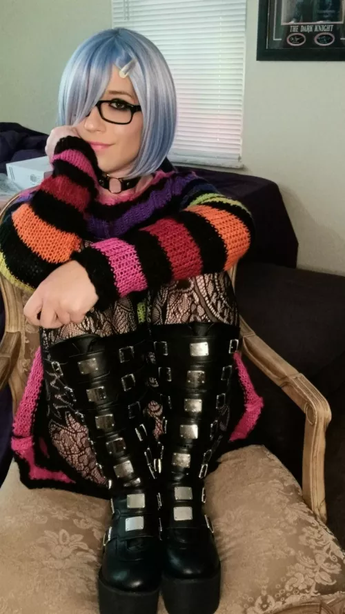 Trying out pink gloss as opposed to my favorite black lipstick. Look good?