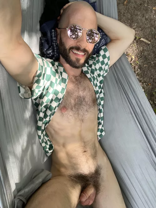 You find me like this in my hammock. What next?