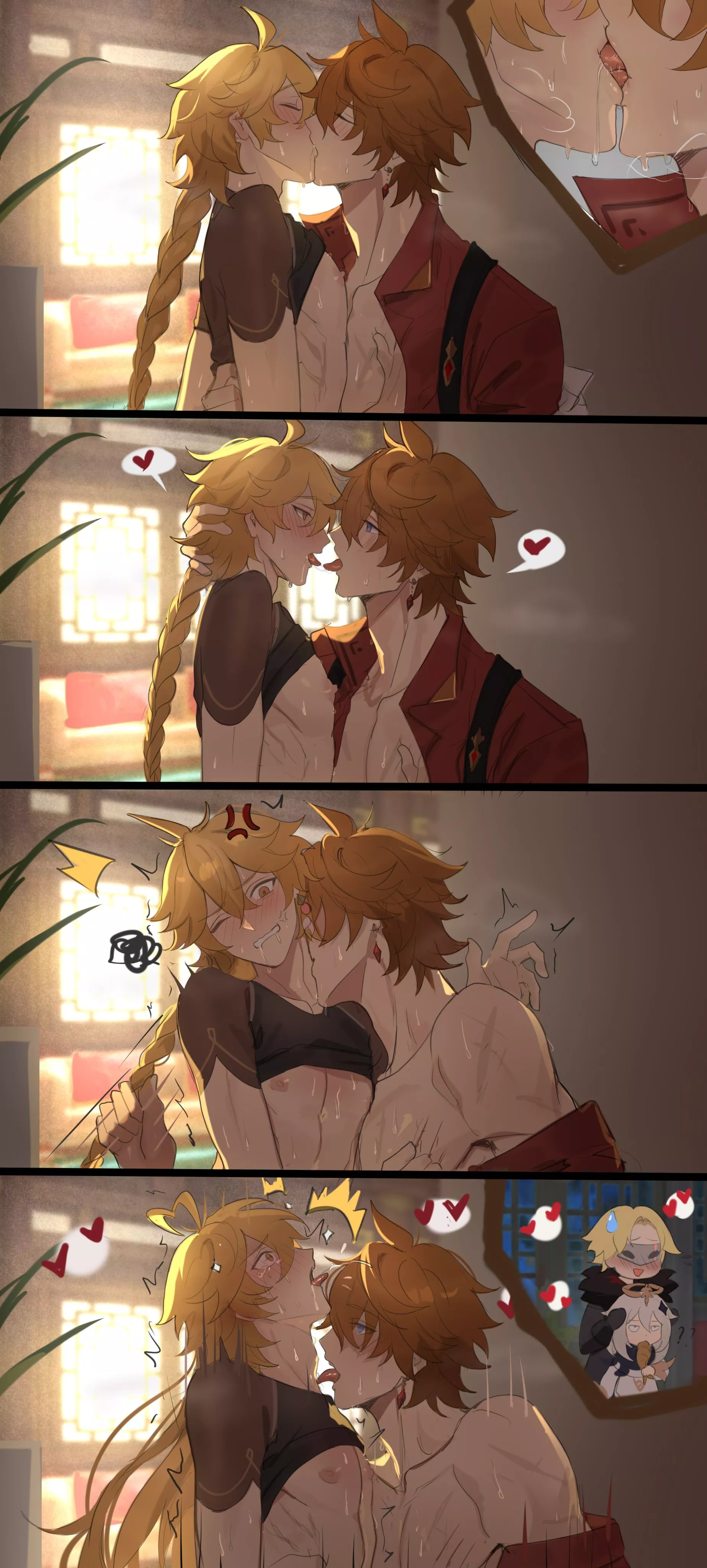 Aether y Childe se meten en una mierda realmente cachonda