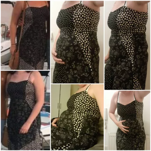 Can definitely see the 16 pounds I've gained since last year in this dress 🤰😅