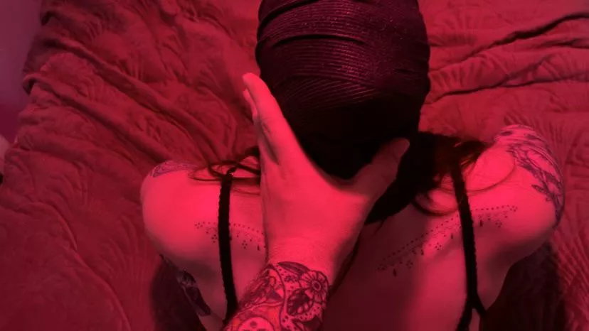 I love sensory deprivation. Being bound like this also hits my mask fetish 😅