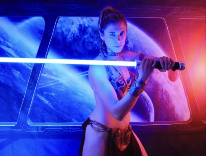 Leia cosplay (self) this is pre a few upgrades I have made to the suit