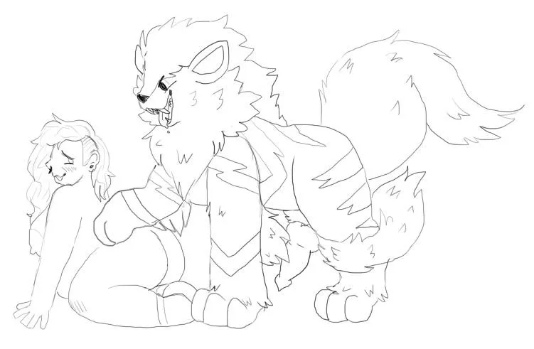 [mf] (oc) me preparing to take my arcanines fat cock