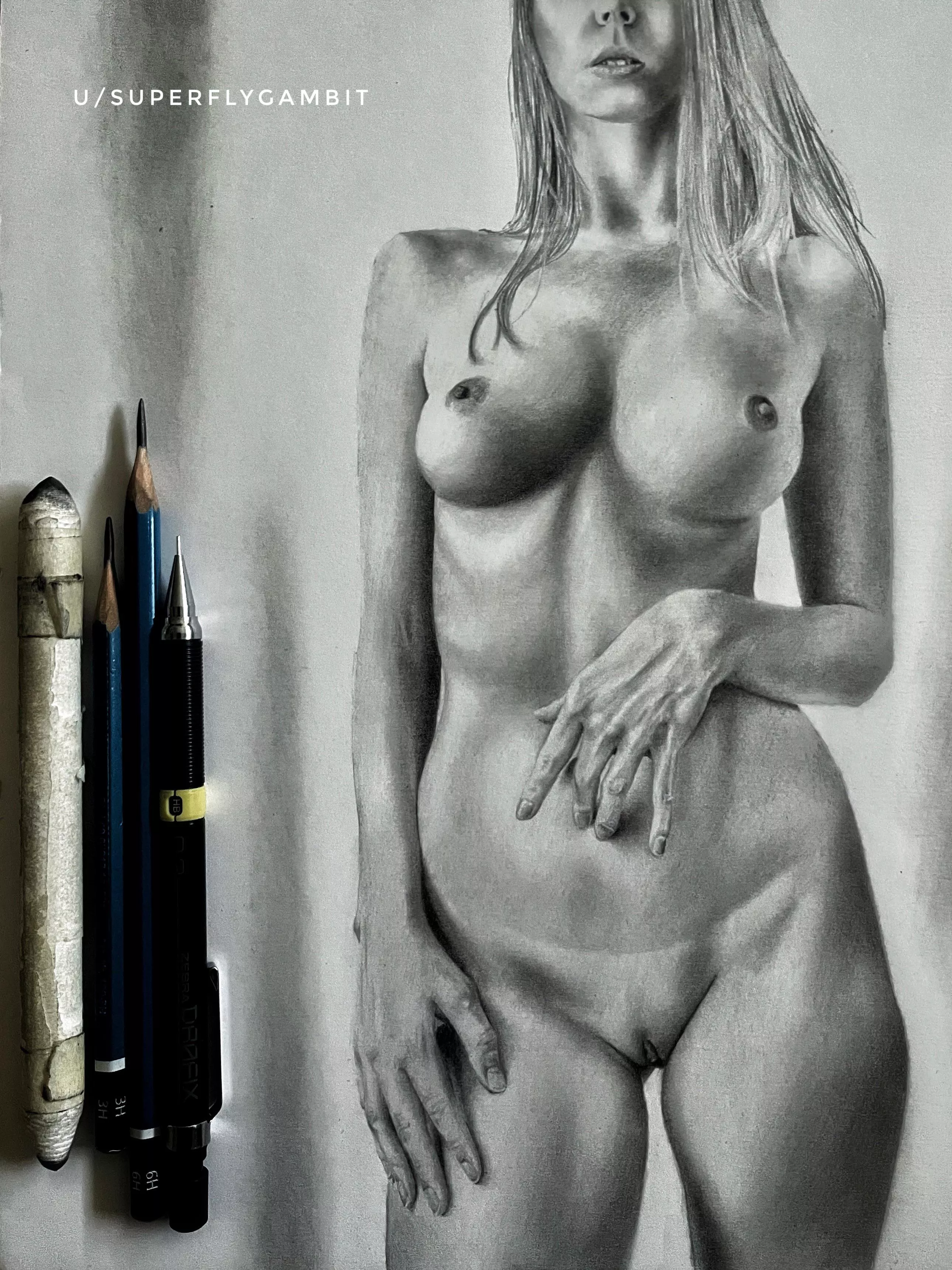 Nikki, by me, 9”x12” graphite on Bristol board. Thank you for taking a look, let me know what you think!