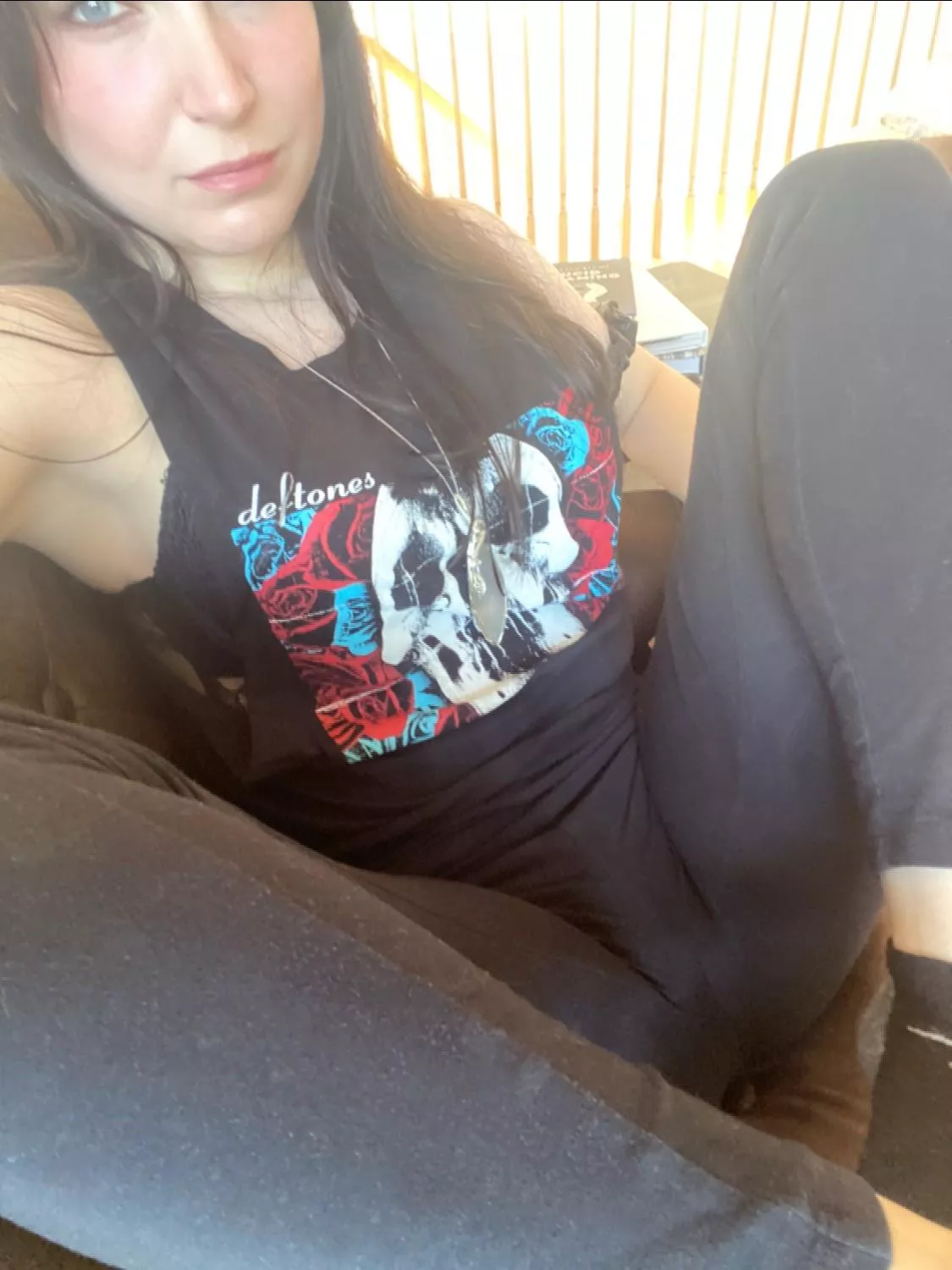 Taking a much needed load off in my leggings