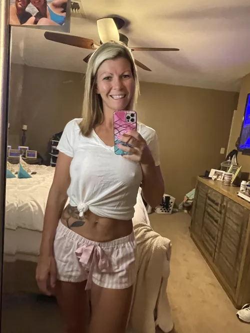 Think my sons friend will not use I don’t have a bra on around the house tonight?