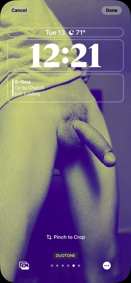 Trying out the new iPhone wallpaper settings.