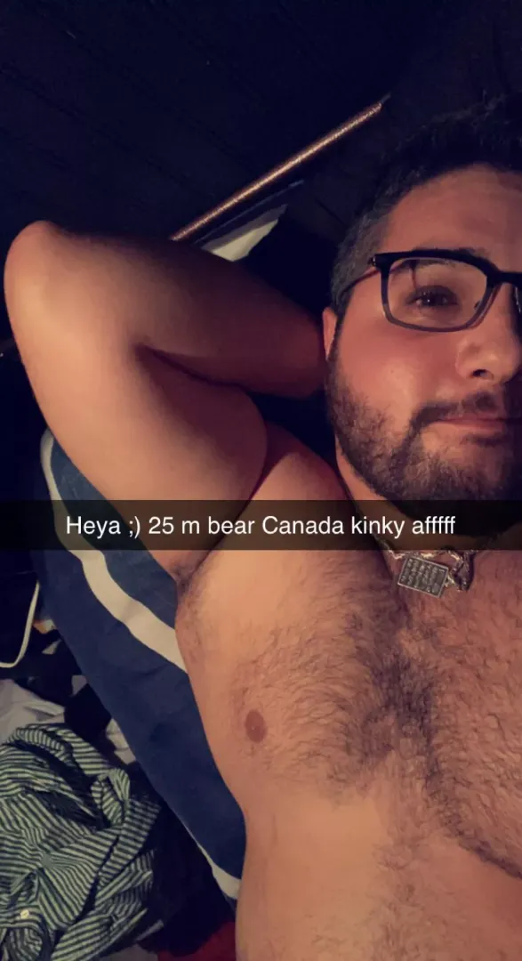 24 m (m4m) bear (switch) from Canada :p love twink dom top or sub ;) Open to most kinks babes ;) new Sc: bearbottom20