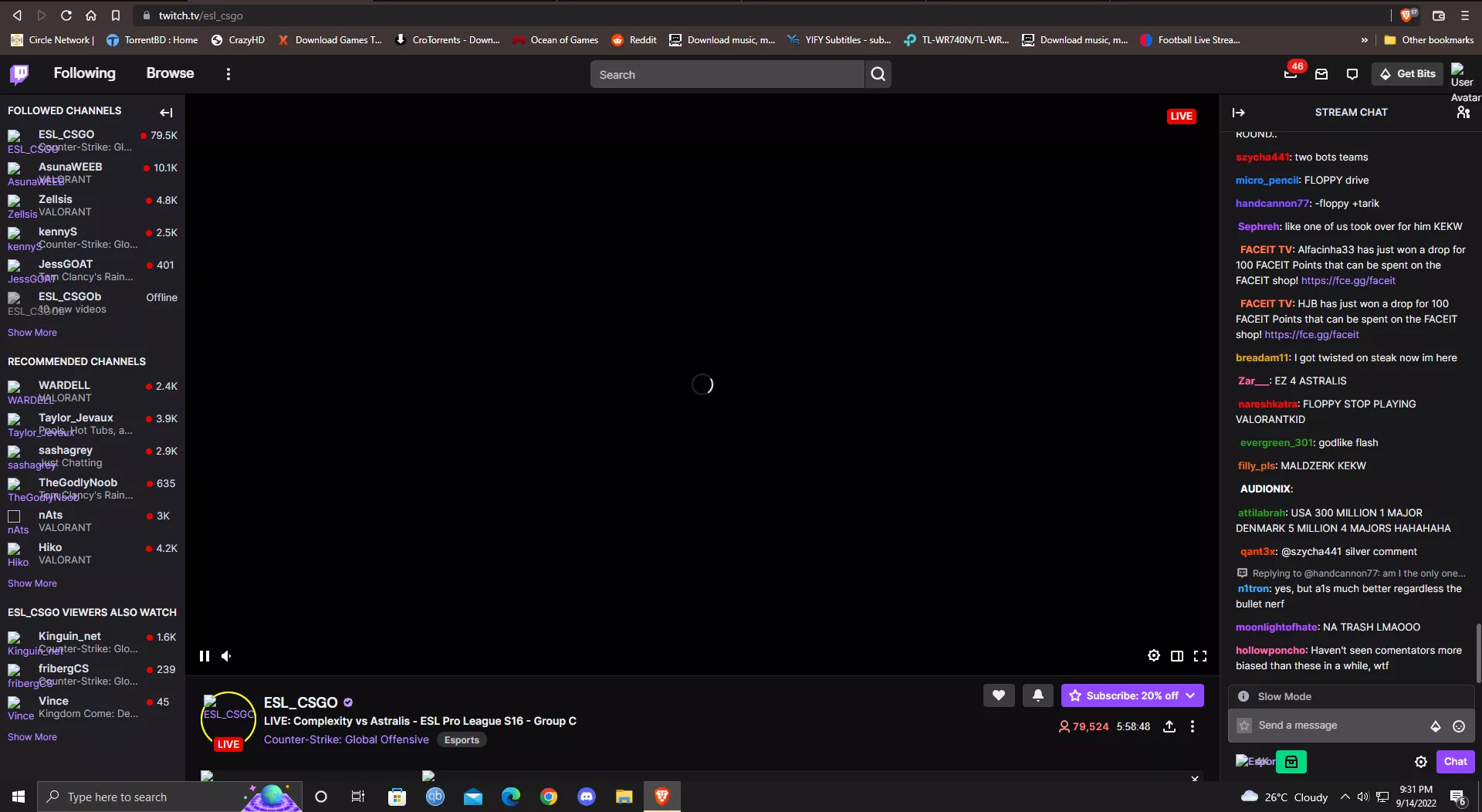 cant load twitch properly as it shown here. cant even watch any stream.
