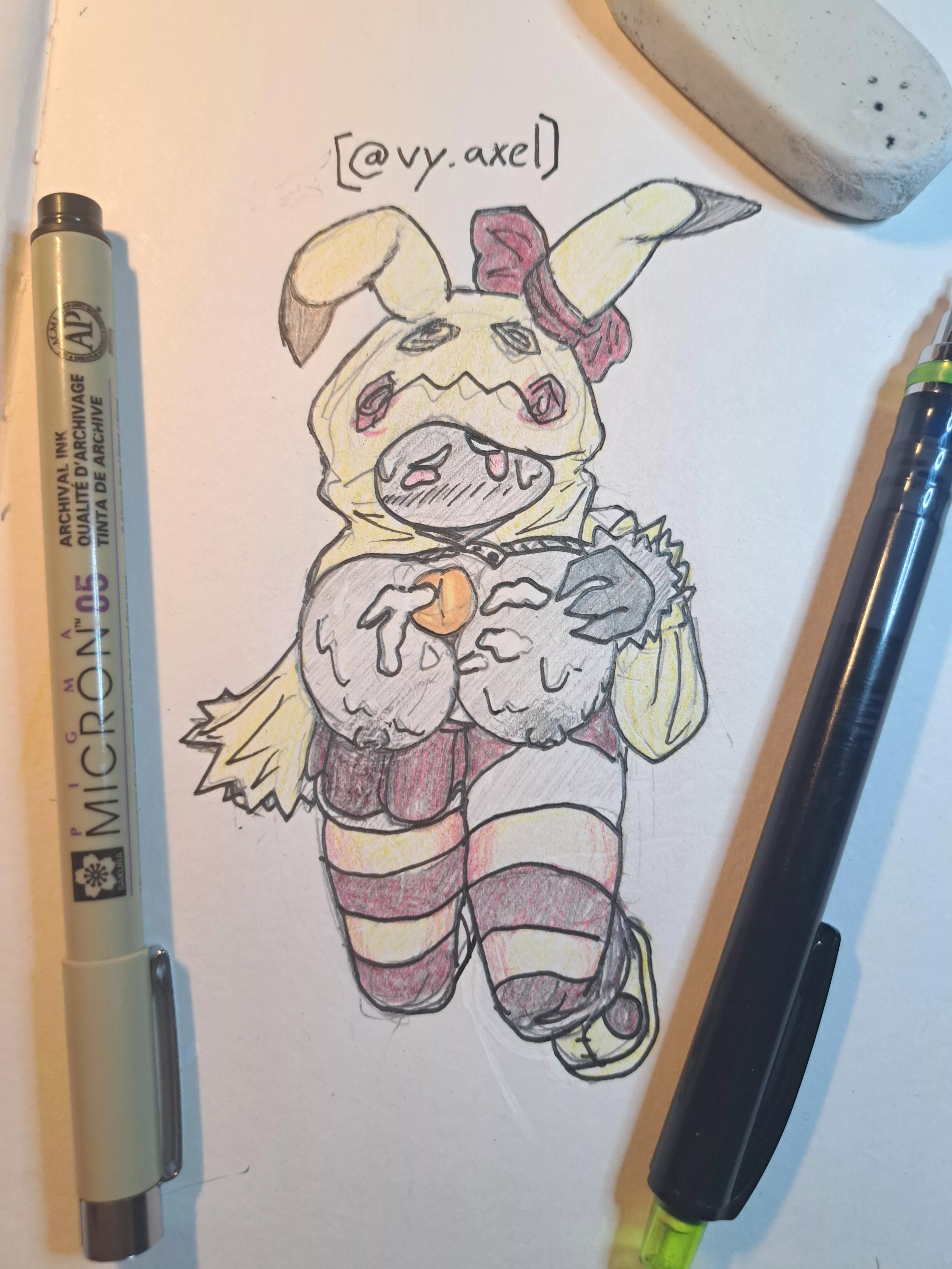 I recently did a pokemon request. I hope they fit in. ^.^ it's Mimikyuu