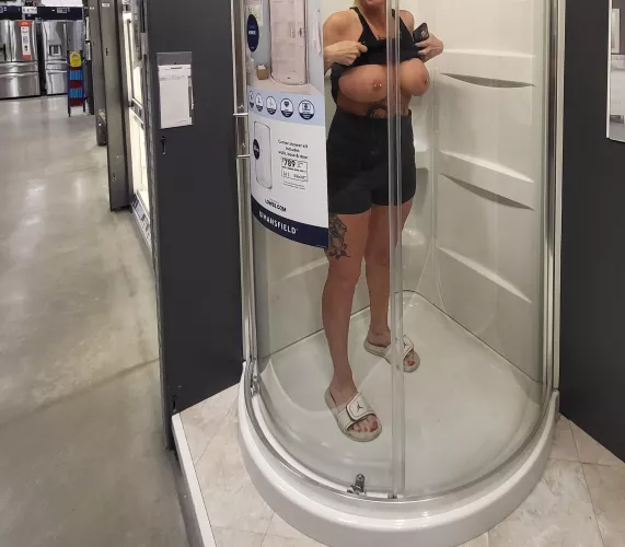 lowes shower 😉for titty Tuesday 