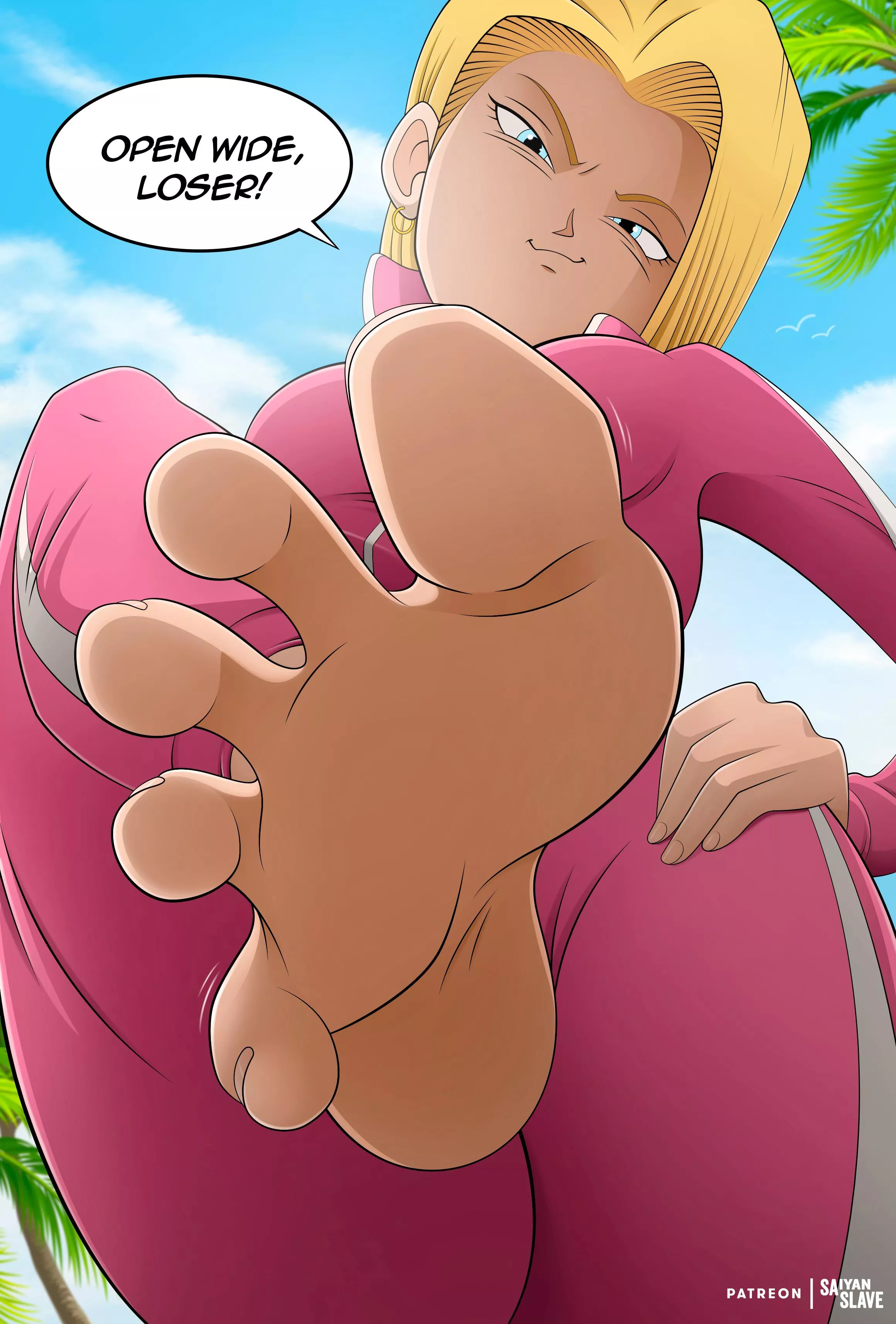 Open wide for Android 18 (saiyanslave) [Dragon Ball Super)