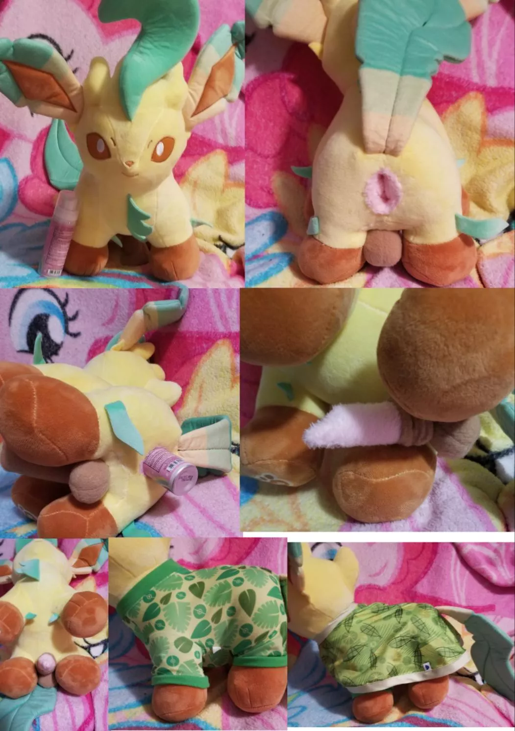 Recently commissioned NSFW fuckable male feral Pokemon eeveelution Leafeon with useable anus, canine penis, sheath and balls [m]