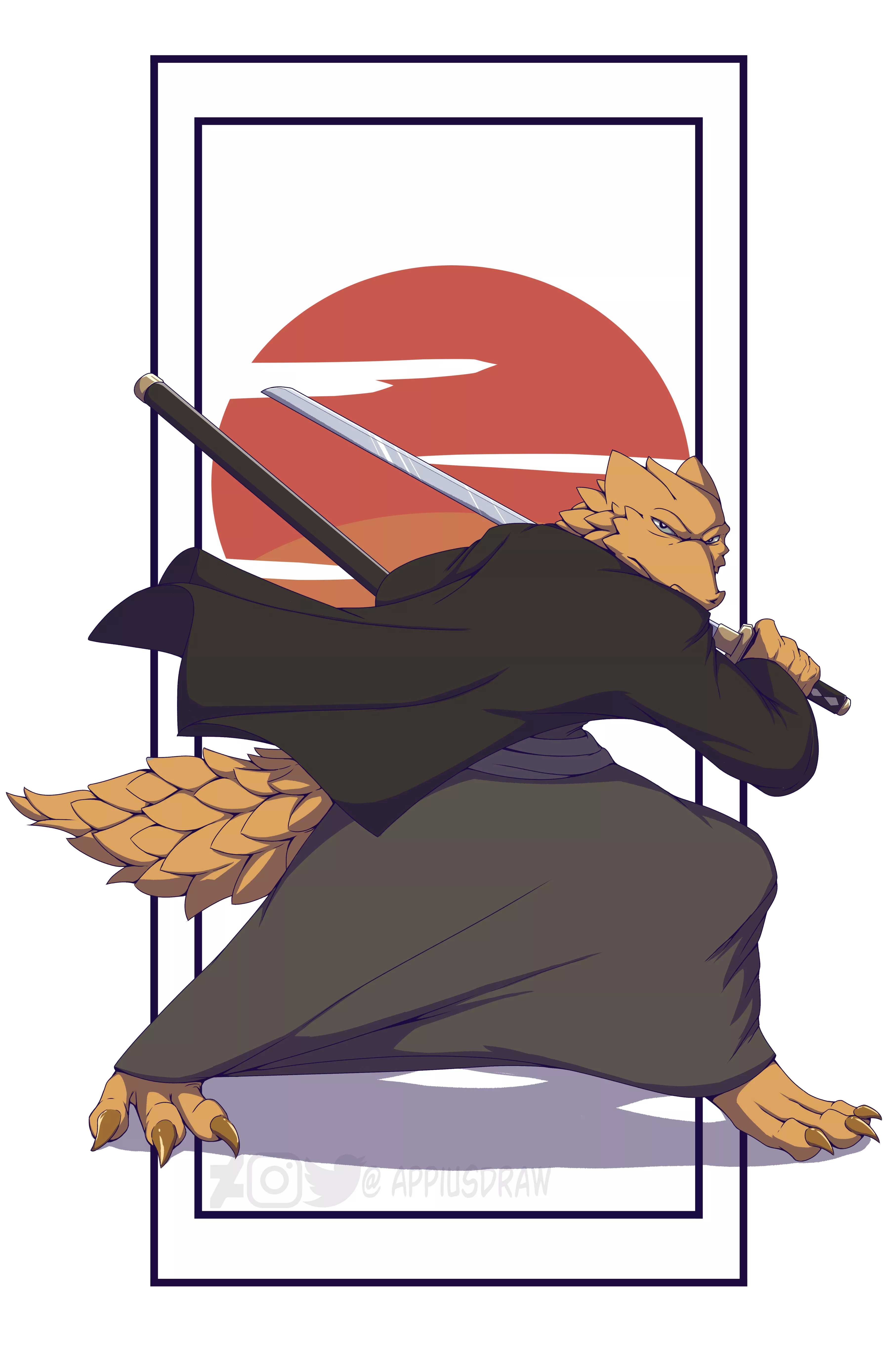 Samurai Lizard (Art by Me)