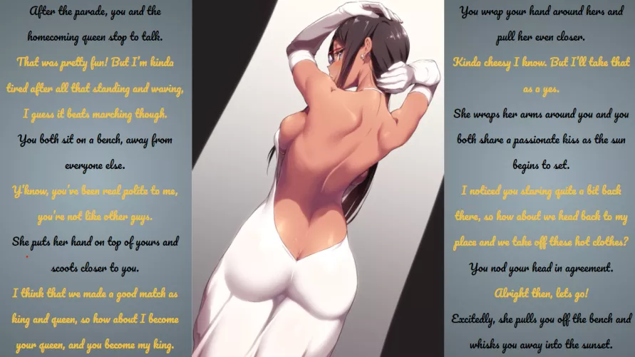 The Homecoming Queen wants to be your queen [Wholesome] [Imminent Sex]