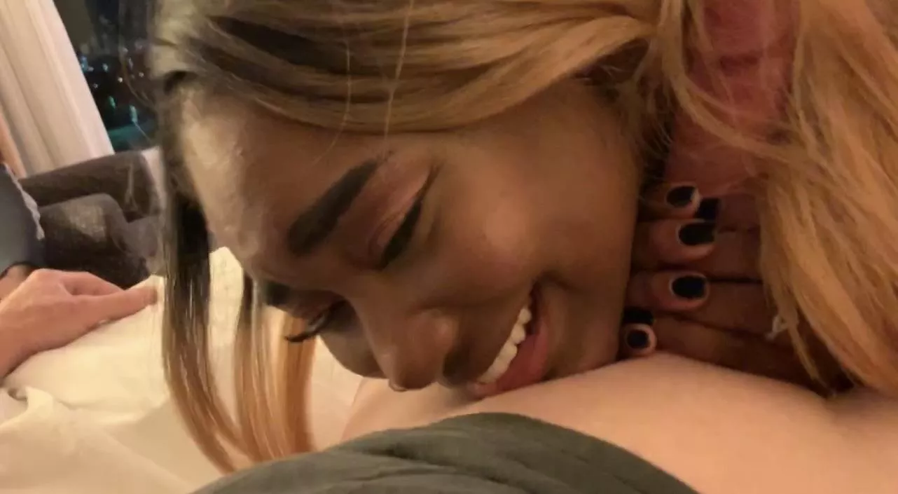 When one big dick is pounding you silly you can’t suck the other on but you don’t want to let it go either lol