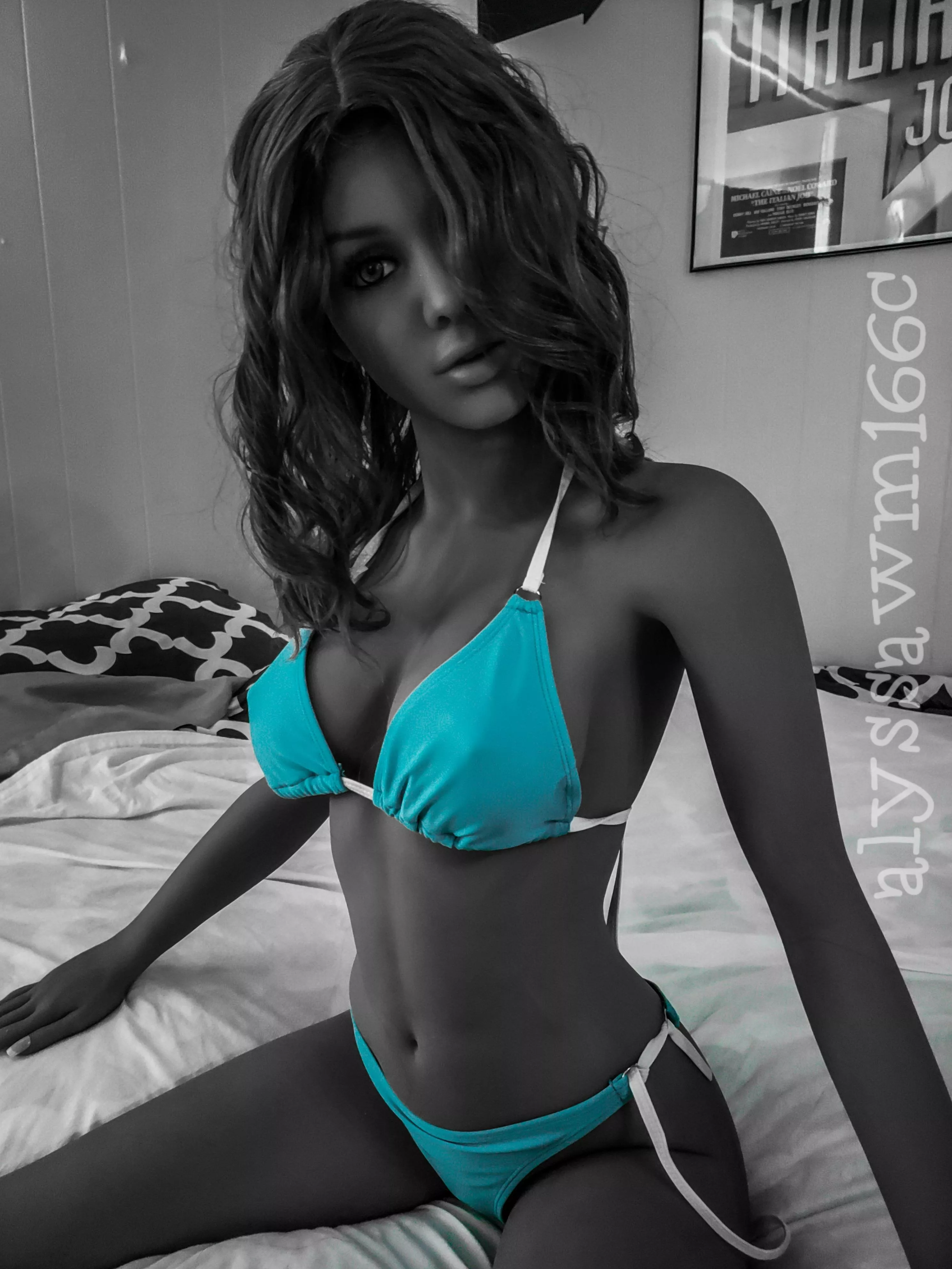 Haven't posted in a long time, reposted pic in B&W with a blue filter for the Bikini.