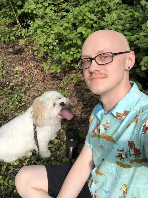 Humid day, but I’ll miss walks with my bestie in winter