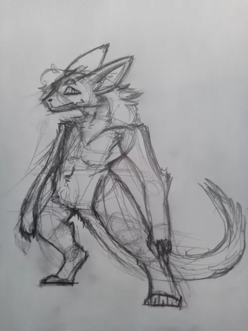 Sketch of a protogen, minus the protogen