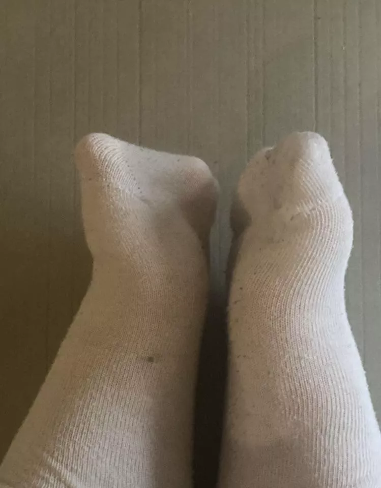 Some white worn socks <3 Some white worn socks <3